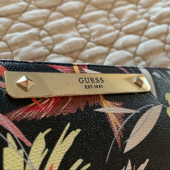 Guess floral print leather wallet - Picture 4 of 12